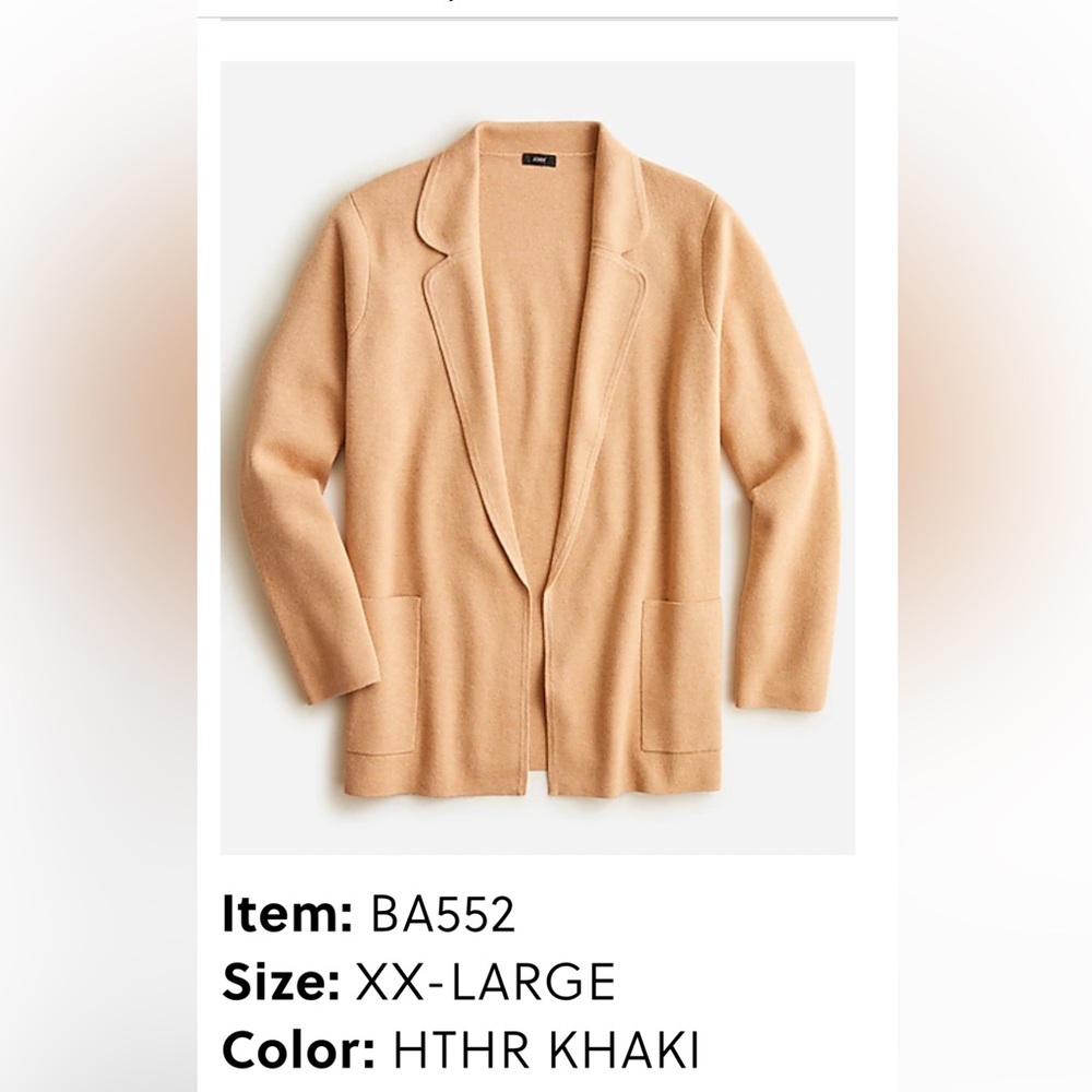 Jcrew Camel Sweater Blazer